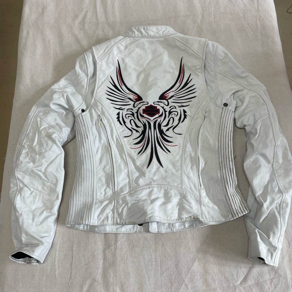 Harley Davidson White Moon Dream leather jacket, women’s size small